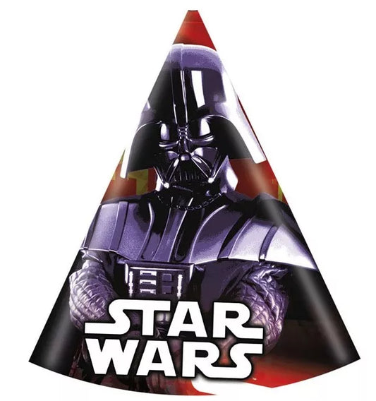 6 Star Wars Galaxy Darth Vader Partyhüte