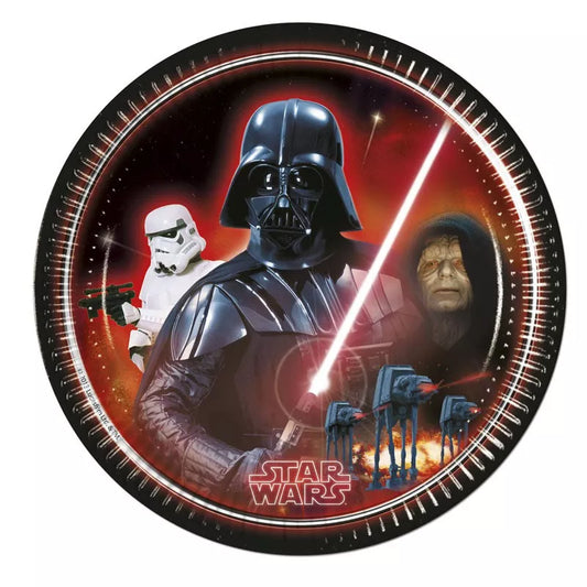 8 Star Wars Galaxy Villains Pappteller 23cm