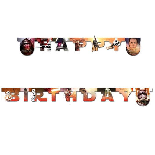Star Wars The Force Awakens Girlande "Happy Birthday" 2,1m